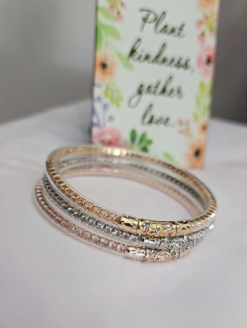 Crystal Jelly Rhinestone Silicone Bangles Womens Bracelets.  (Not Budhagirl)